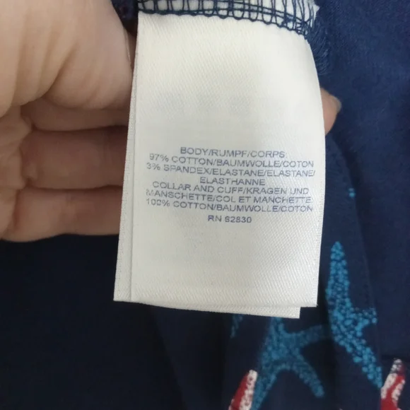 Land's End SIZE 2X Starfish Blue Red Polo Dress - Picture 10 of 11